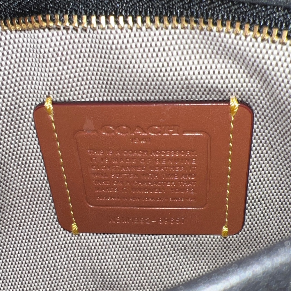 Coach Black Leather Wristlet - Picture 2 of 4